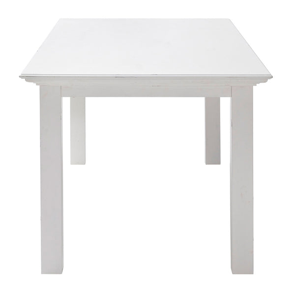 Homeroots 63" White Solid Wood Dining Table   518760