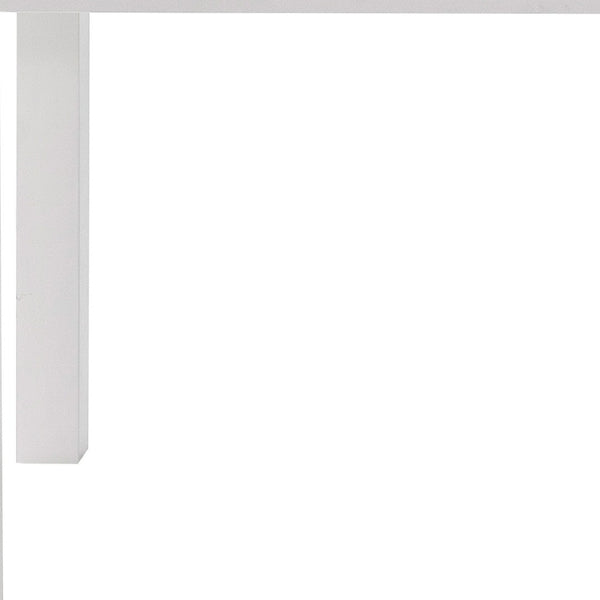 HomeRoots 71" Elegant White Wood Dining Table - Premium Mahogany, Seats 4, Modern Gloss Finish for Chic Dining 518761