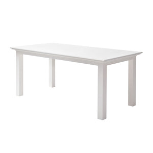 Homeroots 79" White Solid Wood Dining Table   518762