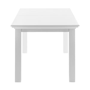 Homeroots 79" White Solid Wood Butterfly Leaf Dining Table – Modern Gloss Finish, Perfect For Dining Room Elegance   518763