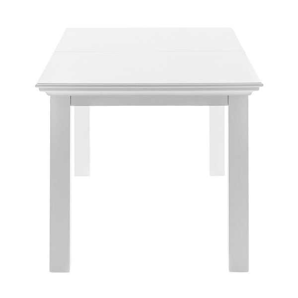 Homeroots 79" White Solid Wood Butterfly Leaf Dining Table – Modern Gloss Finish, Perfect For Dining Room Elegance   518763
