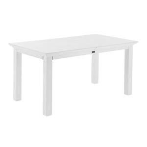 Homeroots 79" White Solid Wood Butterfly Leaf Dining Table – Modern Gloss Finish, Perfect For Dining Room Elegance   518763
