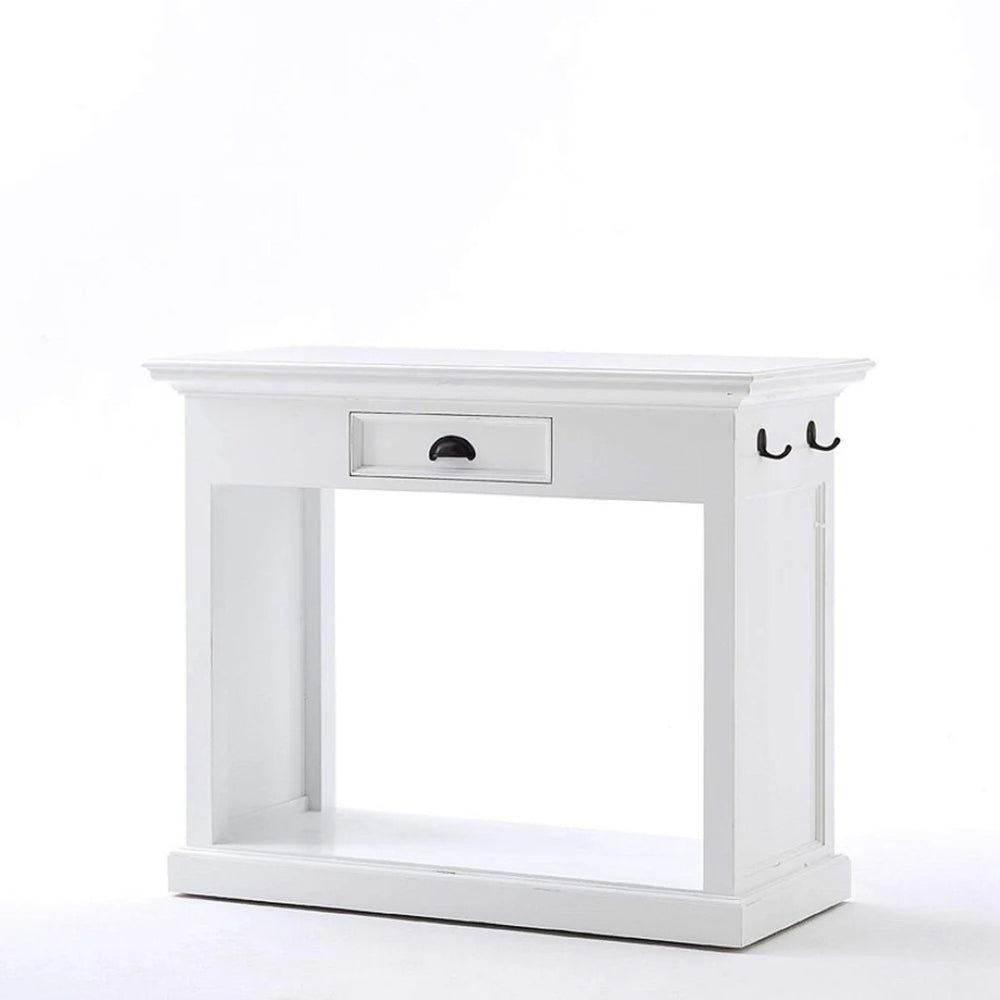 HomeRoots Three Piece White Solid Wood Dining Set - Sleek Table & Comfortable Chairs for Modern Spaces 518764