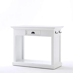 HomeRoots Three Piece White Solid Wood Dining Set - Sleek Table & Comfortable Chairs for Modern Spaces 518764
