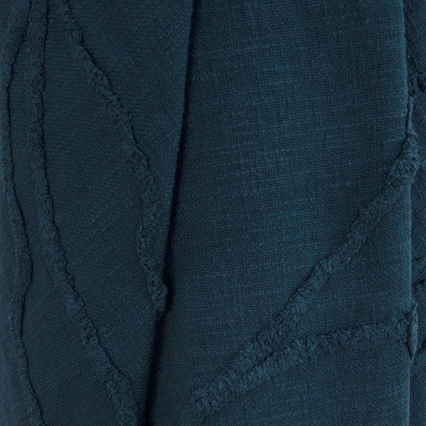 HomeRoots Teal Woven Cotton Throw Blanket - Soft, Textured Floral Design for Cozy Warmth & Stylish Décor 518838