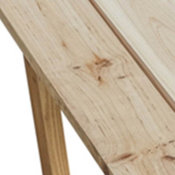 Homeroots 37" Natural Solid Wood Outdoor Coffee Table  Wood 518901