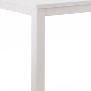 Homeroots 63" White Solid Wood Dining Table White  518912