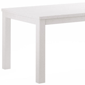 Homeroots 63" White Solid Wood Dining Table White  518912