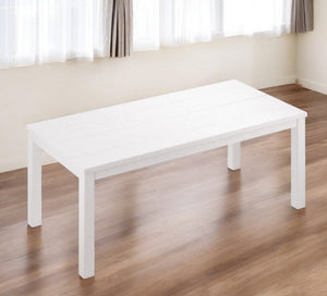 Homeroots 63" White Solid Wood Dining Table White  518912