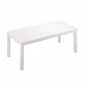 Homeroots 63" White Solid Wood Dining Table White  518912
