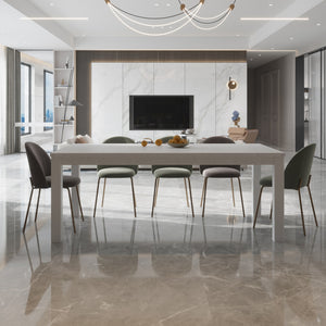 Homeroots 63" White Solid Wood Dining Table White  518912