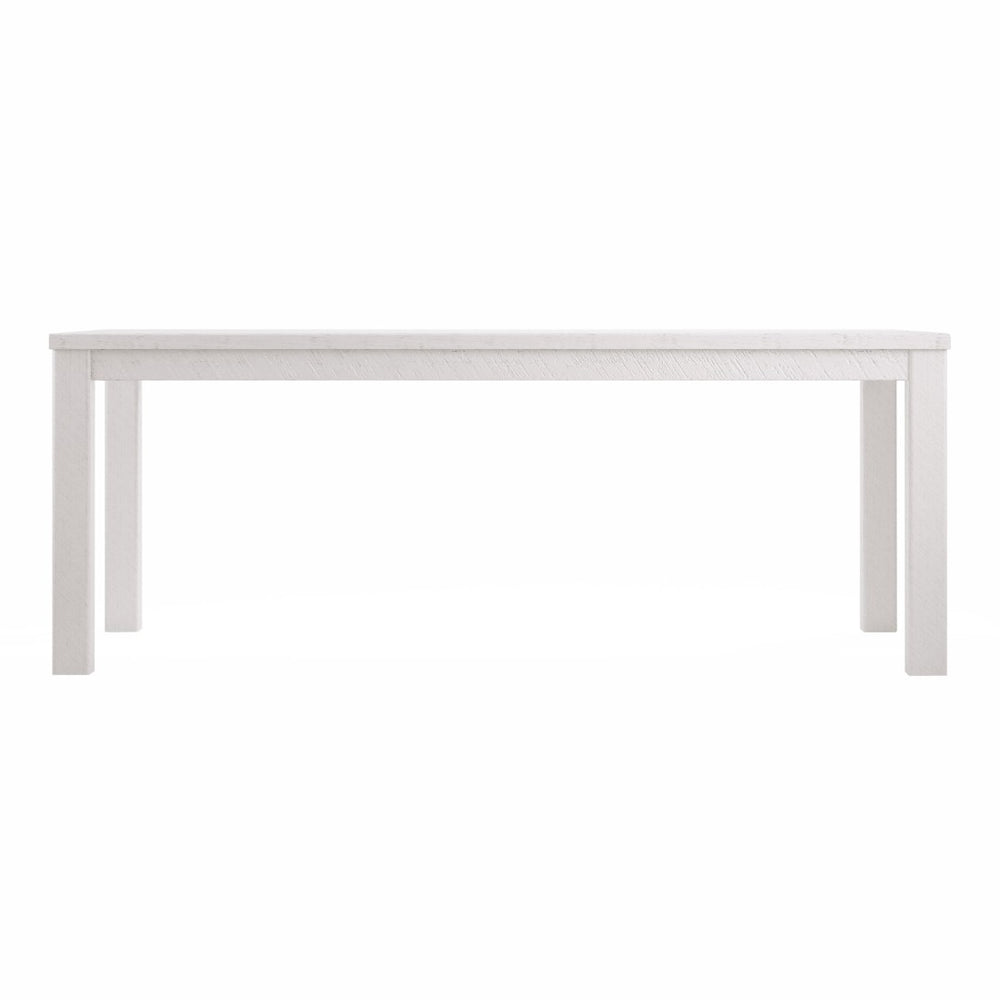 HomeRoots 35" Solid Wood Dining Table - Rustic Pine Centerpiece for Stylish Gatherings & Family Meals White 518912