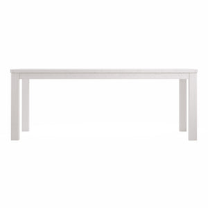 Homeroots 63" White Solid Wood Dining Table White  518912