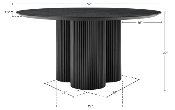 Simba Black Dining Table 518Black-T Meridian Furniture