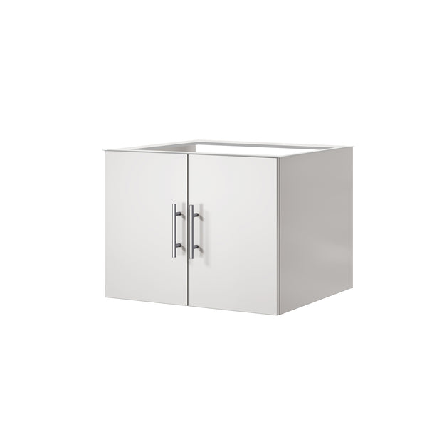 English Elm Glossy White Bath Vanity - Modern 24" W X 22" D Cabinet With Durable Construction & Easy Installation B2731P258566