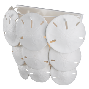 Tulum Coastal White Wall Sconce by Marjorie Skouras - Elegant Bone China Design for Ocean Views