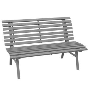 English Elm Outsunny 48.5" Lightweight Aluminum Garden Bench, Weather-Resistant Slatted Seat For Outdoor Comfort W2225P200397-GIGA