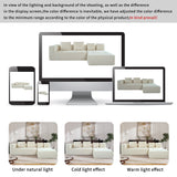 English Elm Modern Large Removable Modular Sofa, 3-Piece Set With Free Combination, Includes 4 Cushions, Ideal For Living Room, Bedroom, Apartment