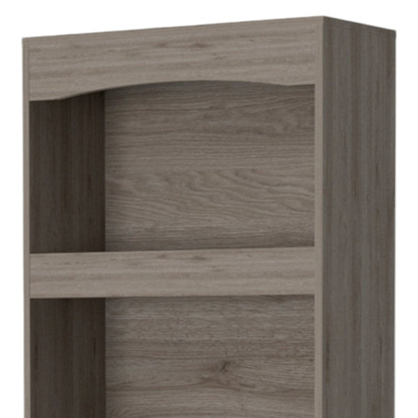 Homeroots 43" Light Gray Computer Desk With Hutch And Bookshelf Set   519042