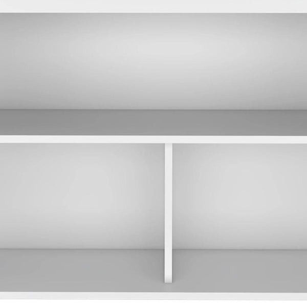 HomeRoots 41" Stylish Dark Brown and White Kitchen Island Set with Storage for Meal Prep and Dining Delight 519044