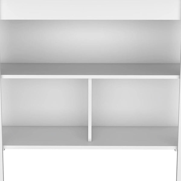 HomeRoots 41" Stylish Dark Brown and White Kitchen Island Set with Storage for Meal Prep and Dining Delight 519044