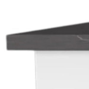 HomeRoots 41" Dark Brown and White Kitchen Island Set – Versatile, Stylish Storage & Seating for Modern Homes 519046