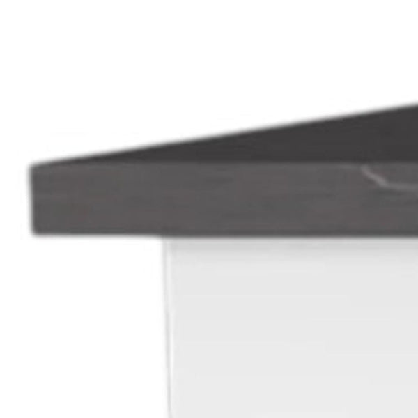 HomeRoots 41" Dark Brown and White Kitchen Island Set – Versatile, Stylish Storage & Seating for Modern Homes 519046