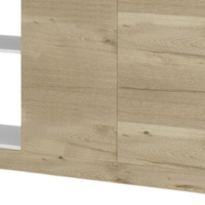 HomeRoots 59" Natural White & Brown Wood Kitchen Island with Storage - Stylish, Versatile, and Durable Design 519054