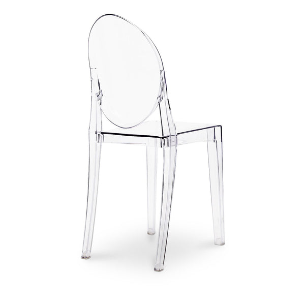 Homeroots Clear Transparent Acrylic Dining Chair  Acrylic 519059