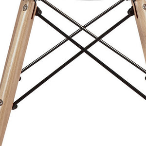 Homeroots Clear And Natural Heavy Duty Plastic And Wood Dining Side Chair  Plastic 519069