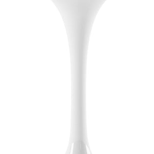HomeRoots 32" Elegant White Fiberglass Pedestal Dining Table - Modern Mid-Century Charm for Small Spaces 519070