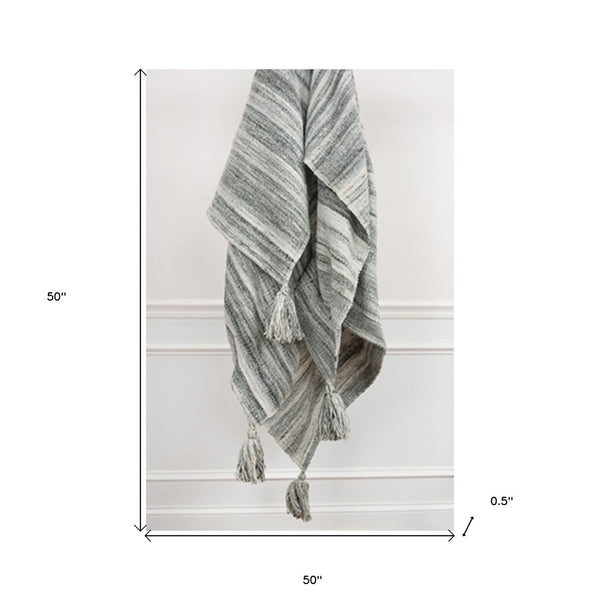 HomeRoots Gray Woven Pet Throw Blanket - Cozy 100% Polyester Comfort for Home & Outdoor Snuggling Needs 519083