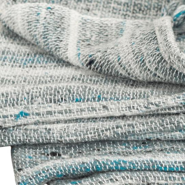 HomeRoots Blue Woven 100% Polyester Pet Throw Blanket – Cozy Abstract Design for Stylish Home & Outdoor Use 519085
