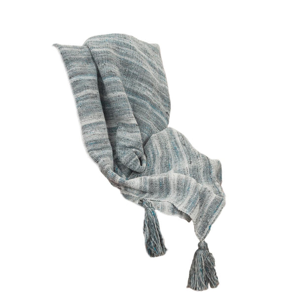 HomeRoots Blue Woven 100% Polyester Pet Throw Blanket – Cozy Abstract Design for Stylish Home & Outdoor Use 519085
