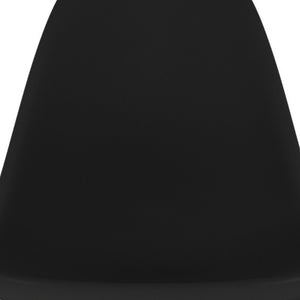 Homeroots Black And Natural Heavy Duty Plastic And Wood Dining Side Chair  Plastic 519109