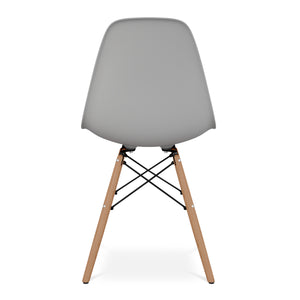 Homeroots Gray And Natural Heavy Duty Plastic And Wood Dining Side Chair  Plastic 519110