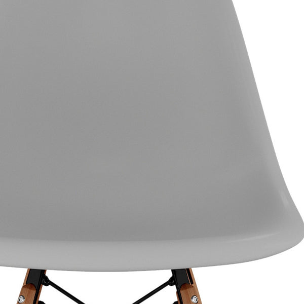 Homeroots Gray And Natural Heavy Duty Plastic And Wood Dining Side Chair  Plastic 519110