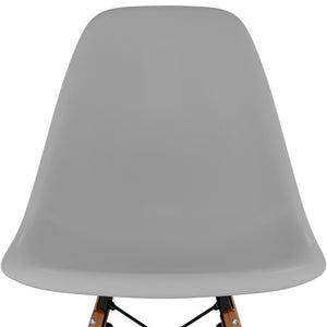 Homeroots Gray And Natural Heavy Duty Plastic And Wood Dining Side Chair  Plastic 519110