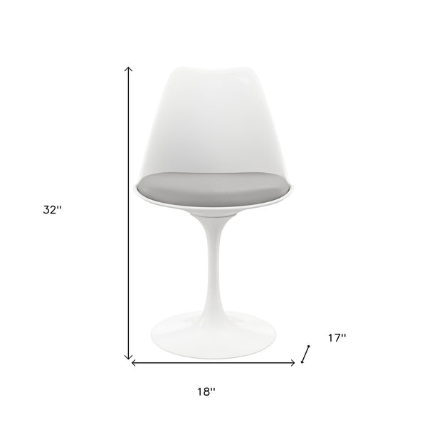 Homeroots Gray And White Dining Side Chair  Metal 519114