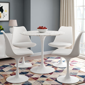 Homeroots White Upholstered Faux Leather Dining Side Chair  Metal And Plastic 519117