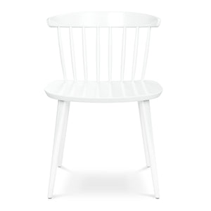 Homeroots White Heavy Duty Plastic Slat Back Dining Side Chair  Plastic 519167