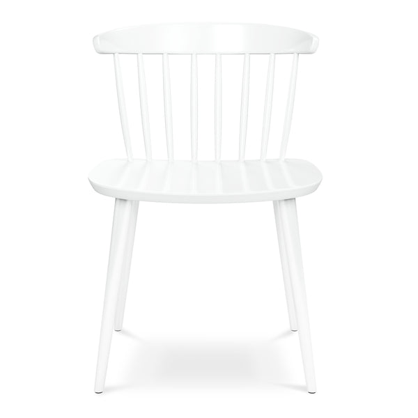 Homeroots White Heavy Duty Plastic Slat Back Dining Side Chair  Plastic 519167