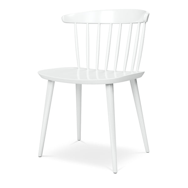 Homeroots White Heavy Duty Plastic Slat Back Dining Side Chair  Plastic 519167