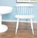 White Slat Back Dining Side Chair - Stylish, Versatile & Comfortable Accent Seating for Any Room