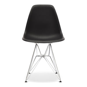 Homeroots Black And Silver Acrylic Dining Side Chair  Acrylic 519170