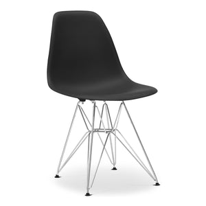 Homeroots Black And Silver Acrylic Dining Side Chair  Acrylic 519170