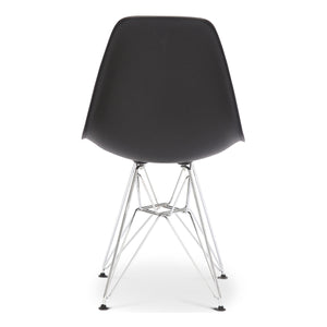 Homeroots Black And Silver Acrylic Dining Side Chair  Acrylic 519170