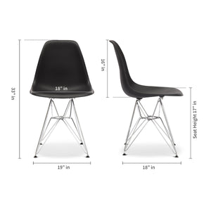 Homeroots Black And Silver Acrylic Dining Side Chair  Acrylic 519170