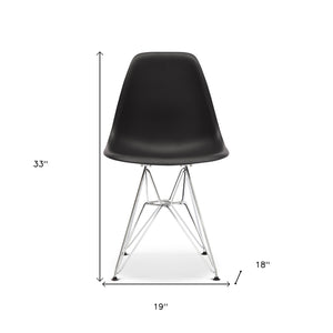 Homeroots Black And Silver Acrylic Dining Side Chair  Acrylic 519170