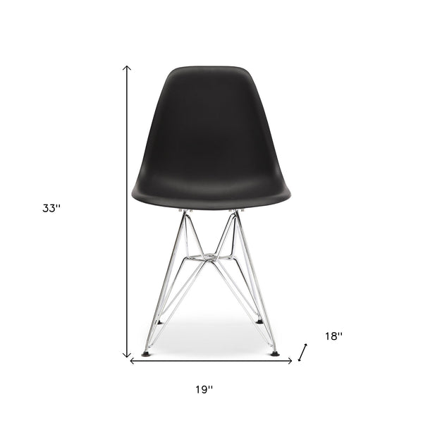 Homeroots Black And Silver Acrylic Dining Side Chair  Acrylic 519170